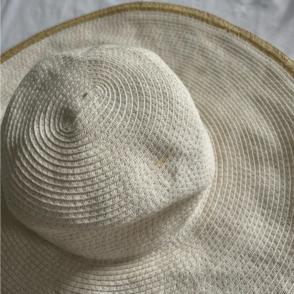 Beige Wide brimmed Floppy Sunhat